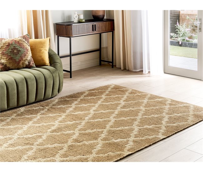 Beliani Entrelaçado MERMER 160x230 Bege