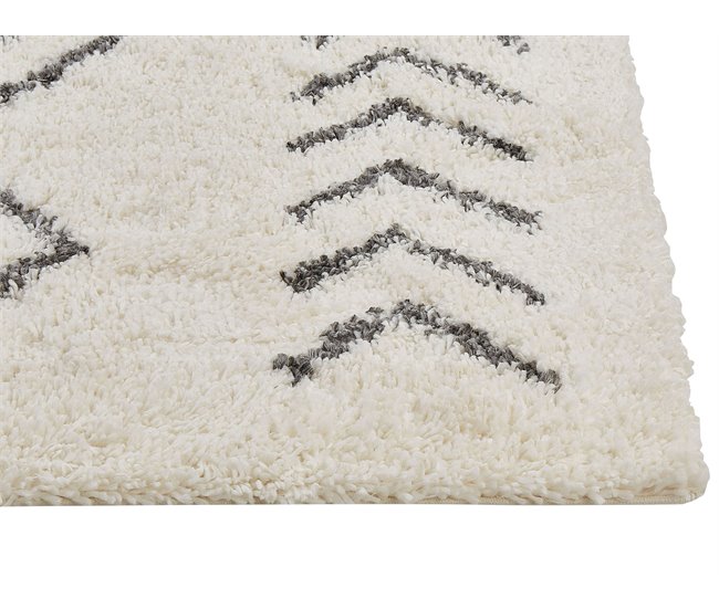 Beliani Shaggy (pelos longos) AYRUM 160x230 Branco/ Bege