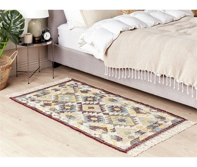 Beliani Entrelaçado FENER 80x150 Multicor