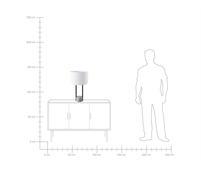 Beliani Lámpara de mesa REMUS Branco