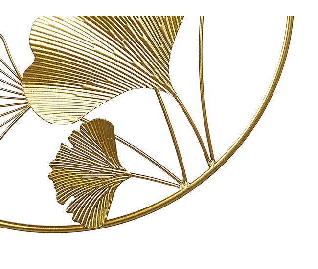 Beliani Decoração de parede BISMUTH Dourado