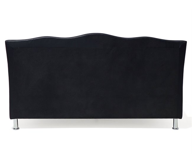 Beliani Cama com estrado Pele sintética METZ 189x215 Preto