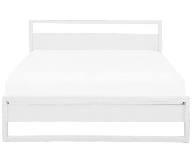 Beliani Cama Madera de pino GIULIA 185x213 Branco