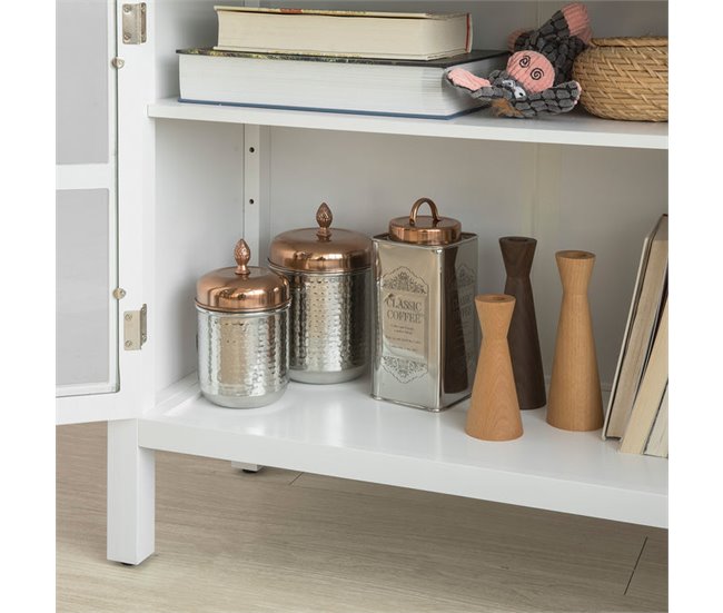 Aparador de cozinha com 2 gavetas e 2 portas FSB23-W SoBuy Branco