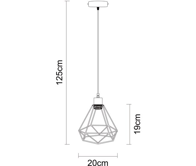 Candeeiro de teto JOHNY 10W E27 marca CONFORAMA Preto