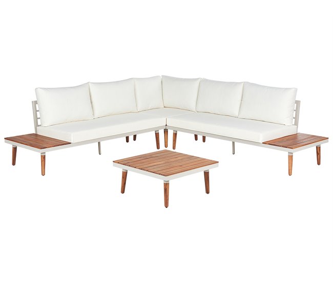 Beliani Conjunto lounge CORATO Cinza Escuro