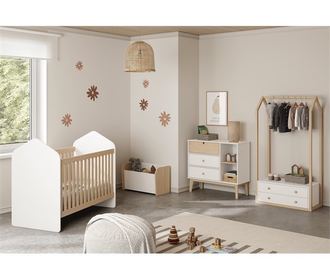 Arca SIANNE 2 aberturas Natural/ Branco