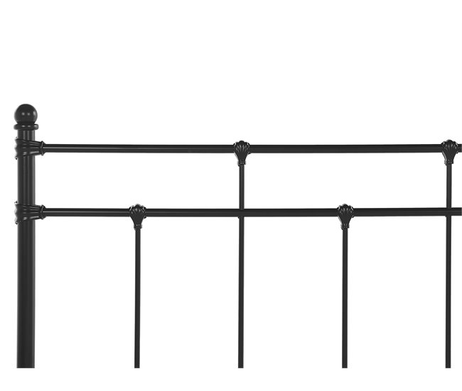 Beliani Cama com estrado Metal LYNX Preto