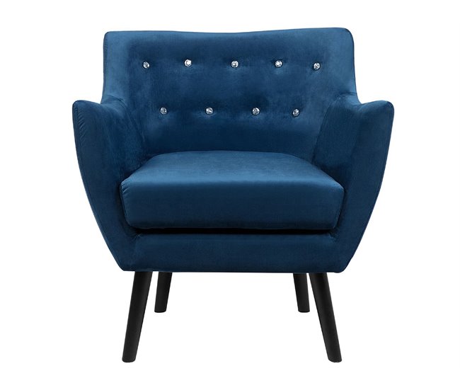 Beliani Poltrona DRAMMEN Azul Marino