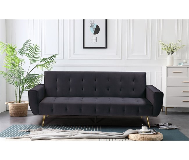 Sofá Cama Niki 210cm Cinza