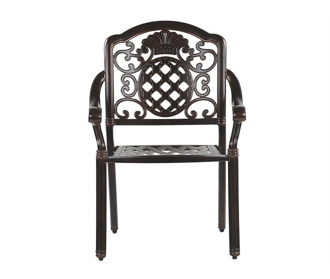 Beliani Silla de jardín SALENTO Castanho