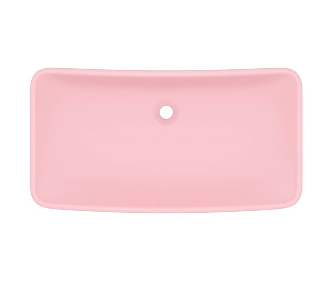 Lavatório - Lavabo - Pia de banheiro luxuoso retangular Rosa