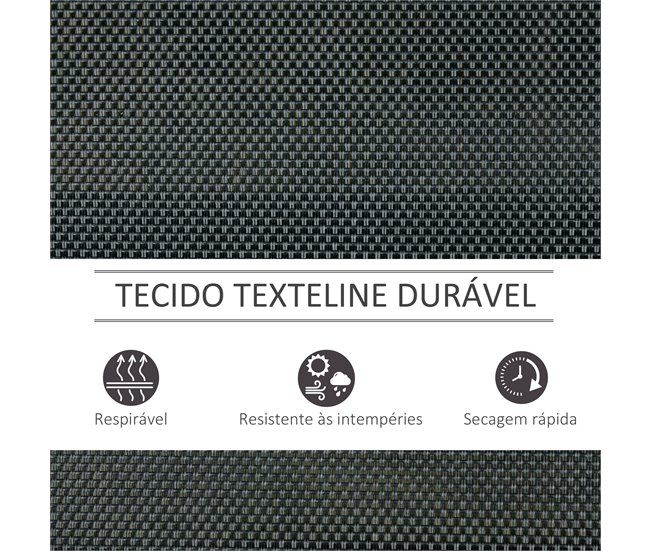 Banco de Balanço metal, tecido textilene Outsunny Preto