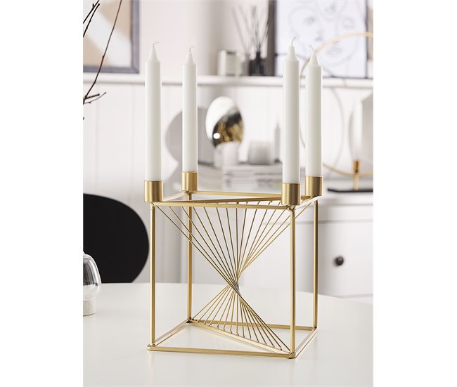 Beliani Candelabro MINDORO Dourado