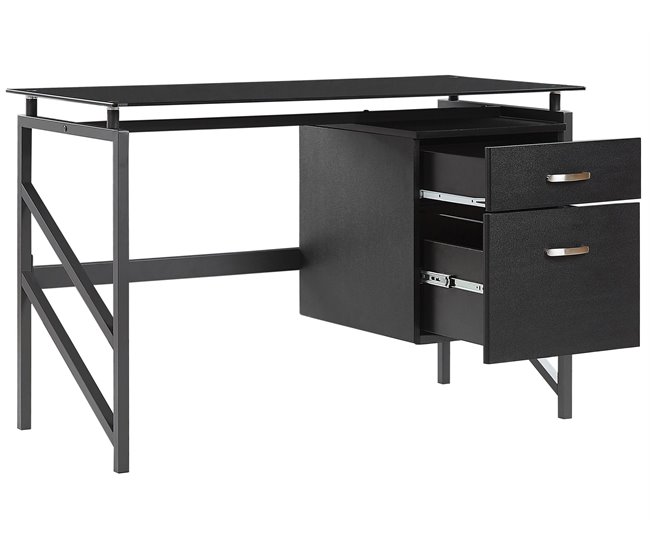 Beliani Secretária MORITON 117x57 Preto