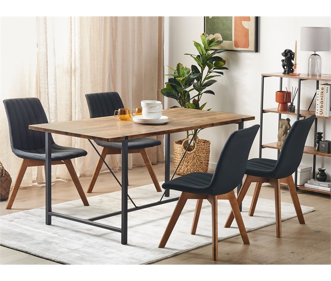 Beliani Mesa de centro SAVANNAH 80x160 Castanho