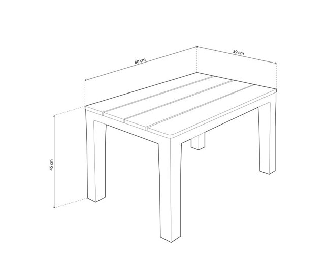 Banco de exterior Nailu 39x60 Castanho