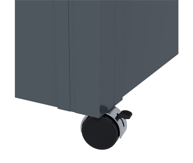 Baú de Armazenamento aço galvanizado Outsunny Cinza