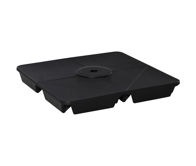 Base para Chapéu de Sol com 4 Peças PP Outsunny 89x89 Preto