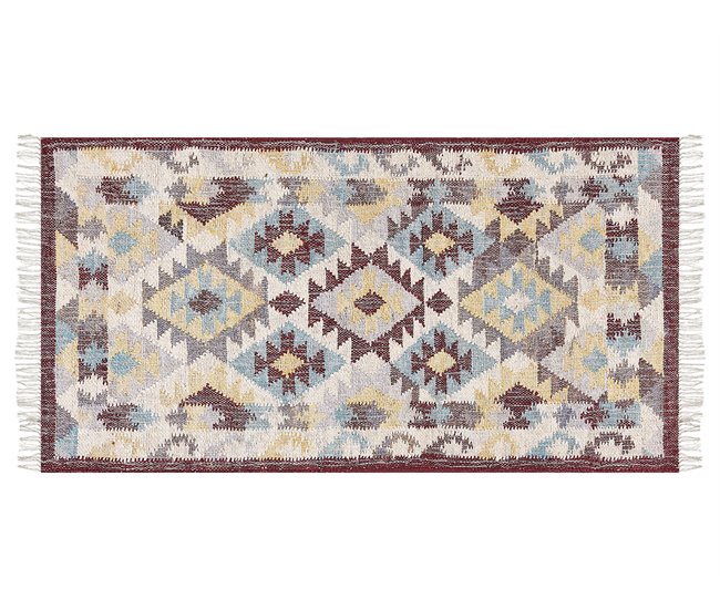 Beliani Entrelaçado FENER 80x150 Multicor