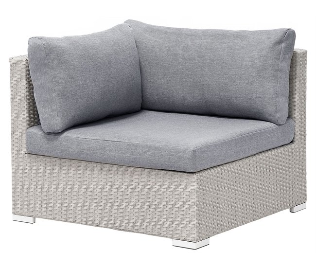Beliani Conjunto lounge SANO Cinza Claro