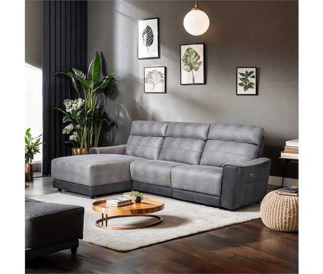 Chaise longue relax eléctrico MOON Cinza