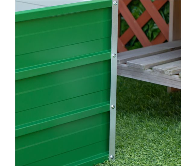 Caixa de Plantio Aço Outsunny, varanda e jardim - jardinagem Verde