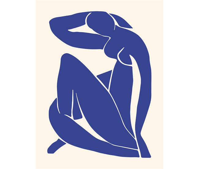 Gravura DAMA AZUL I 40x30cm marca MARCOMUEBLE  Azul