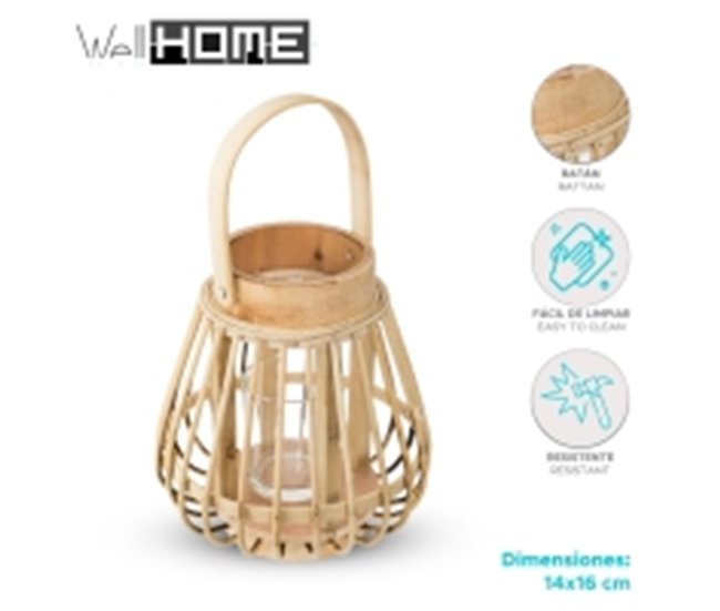 WELL HOME - Lanterna de vime "Rania" Branco