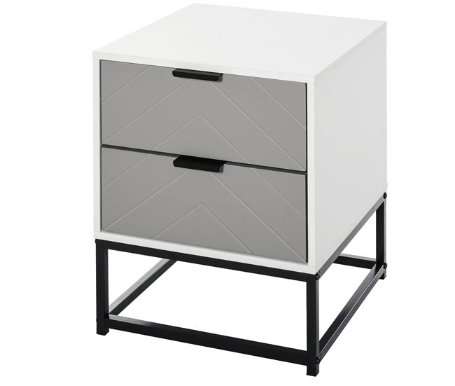 Armário de cabeceira Placa de partícula, Placa de MDF, Aço HOMCOM 39 Multicor