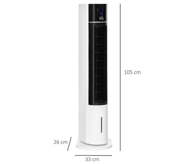 Ventoinha de Torre ABS HOMCOM, casa - aquecimento e climatização Multicor