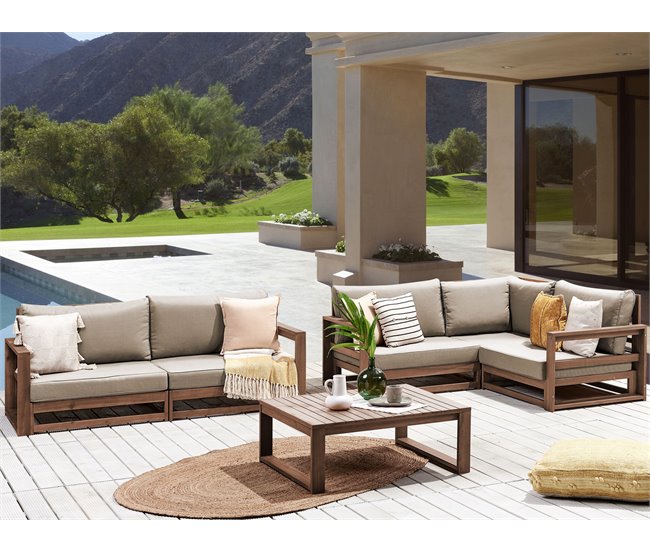 Beliani Conjunto lounge TIMOR Madeira