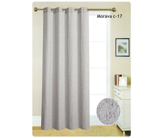 Cortina ollados MORAVA 140X260 cm Castanho