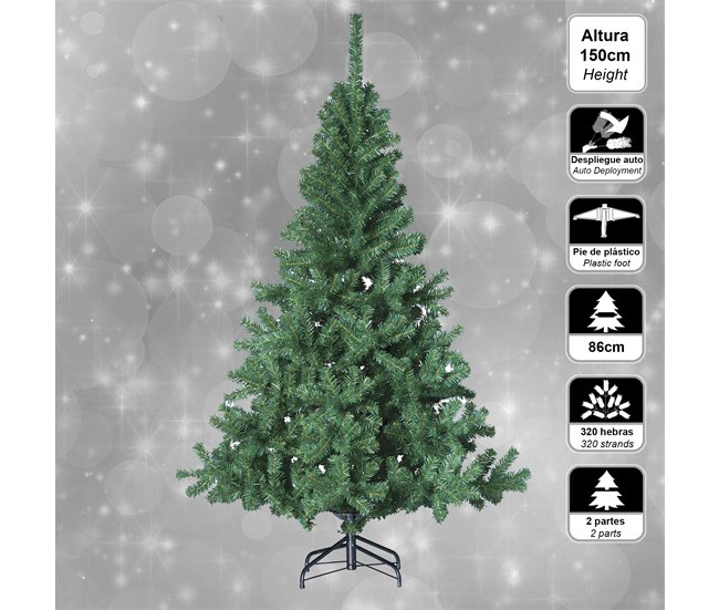 Abeto verde elegante 150 cm Verde