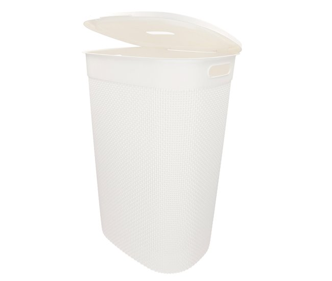 Curver Cesto para roupa suja Filo 55L com tampa Branco