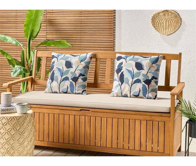 Beliani Almofada de jardim VEGLINO 45x45 Azul