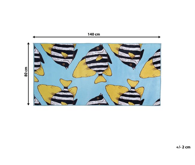 Beliani Pelos curtos FIZME 80x140 Azul