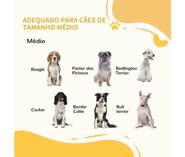 Barreira para Cães Aço e Plástico PawHut Preto
