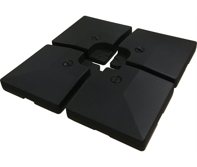 Bases para guarda-sóis - Conjunto de 4 130x64 Preto