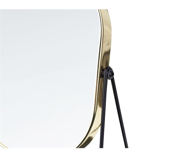 Beliani Espelho de maquilhagem CORREZE 24x15 Dourado