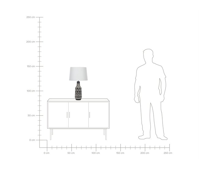 Beliani Candeeiro de mesa SHEBELLE Branco/ Bege