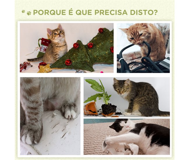 Arranhador para Gatos Aglomerado de Madeira, Pelúcia e Sisal Multicor