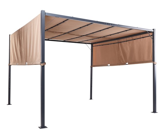 Beliani Pérgola de Jardim PARGA Castanho