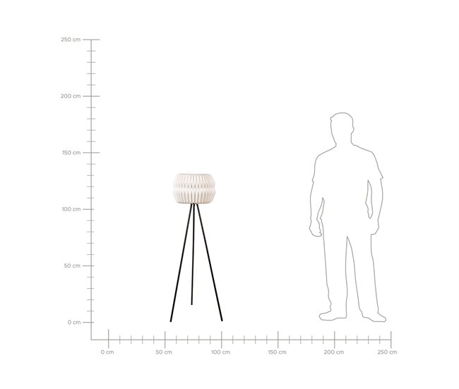 Beliani Lámpara de pie HUNTER Branco