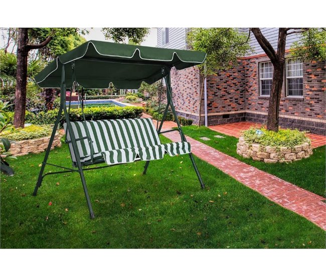Balanço de gangorra 3 lugares. Móveis de jardim e terraço Cinza