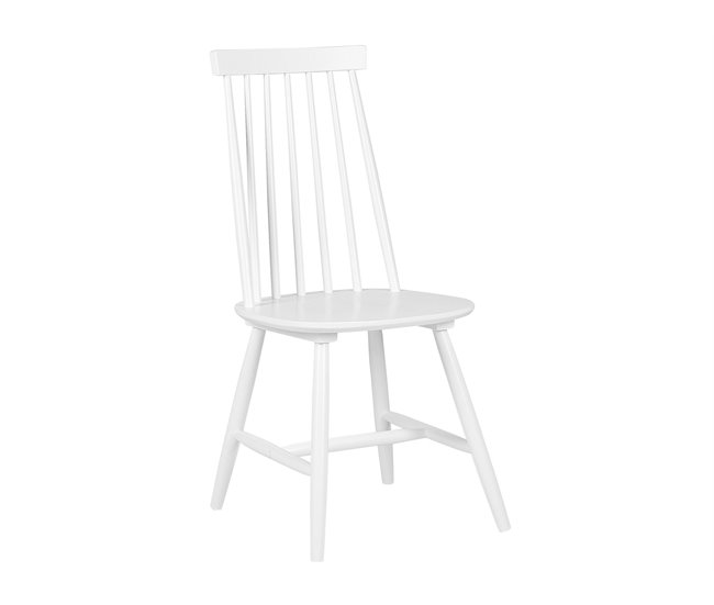Beliani Silla de comedor BURBANK Branco