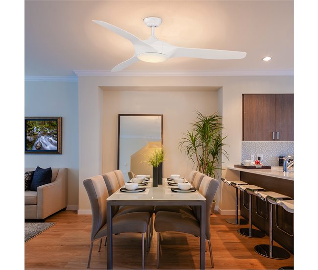 Ventoinha de Teto ABS HOMCOM, casa - aquecimento e climatização Branco