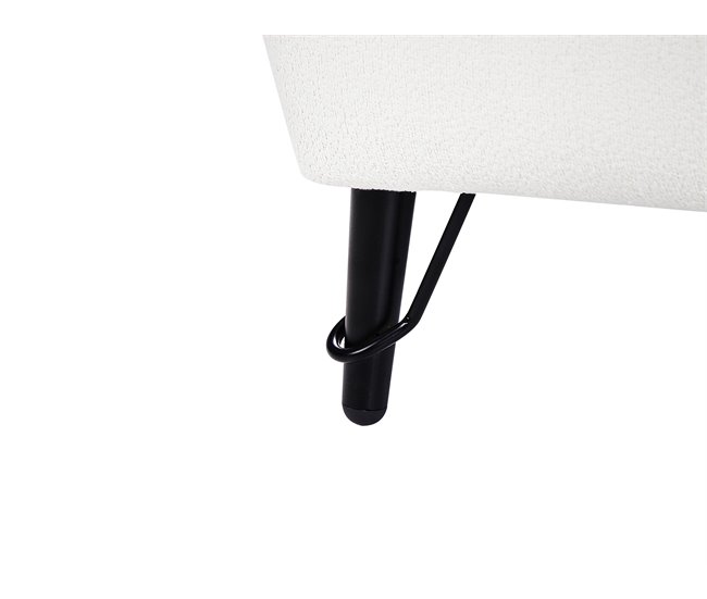 Beliani Sofá de 2 lugares Bouclé HOBRO Branco
