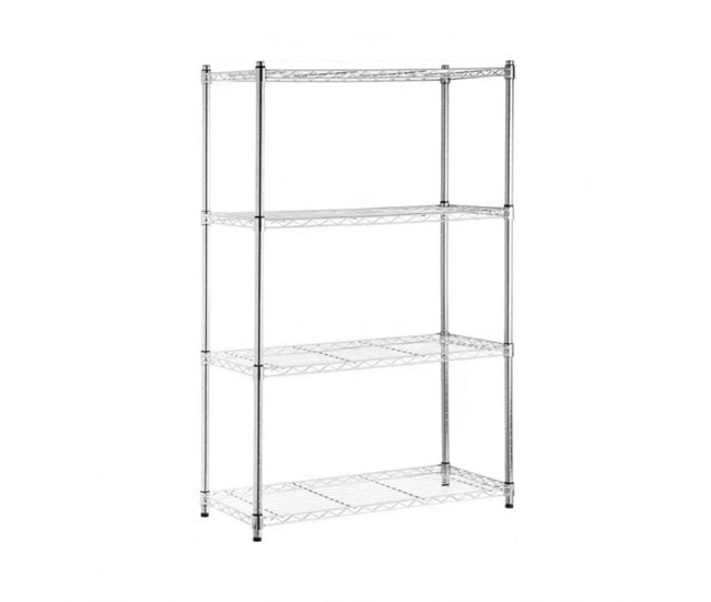 Estante metálica com 4 prateleiras ajustáveis ​​Thinia Home Prata