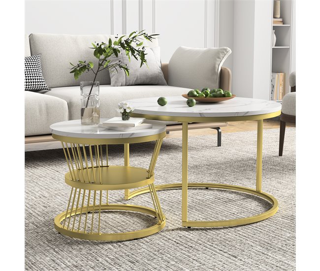 Mesa de centro, mesa de apoio, mesa de canto 70x45 Branco